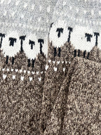 Stickad tröja med får-jacquard för dam-Sweaters for Women-Fjallbarn