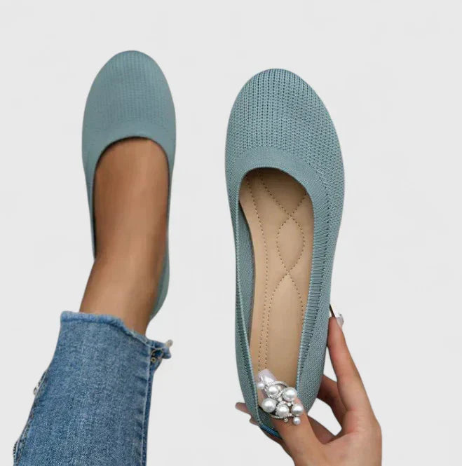 Stickade ballerinaskor för dam-Footwear for women-Fjallbarn