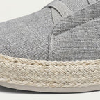 Stickade slip-on-sneakers för män med jutekant-Footwear for men-Fjallbarn
