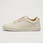 Stickade slip-on-sneakers för män med jutekant-Footwear for men-Fjallbarn