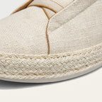 Stickade slip-on-sneakers för män med jutekant-Footwear for men-Fjallbarn