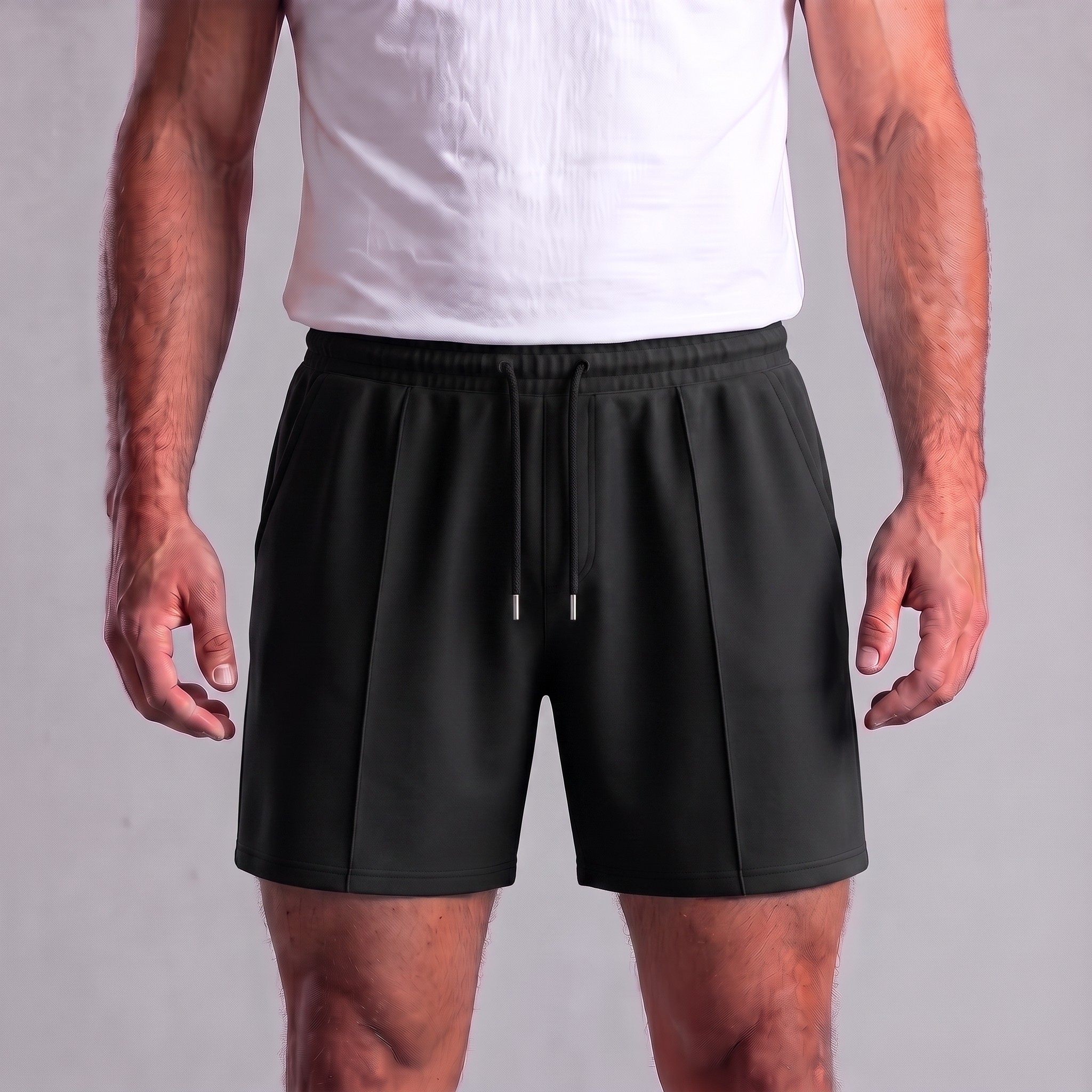 Sweatshorts för män med dragsko och sömdetaljer-Shorts for men-Fjallbarn