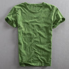 T-shirt med rund hals och slub-struktur för herr-Men's T-shirts-Fjallbarn