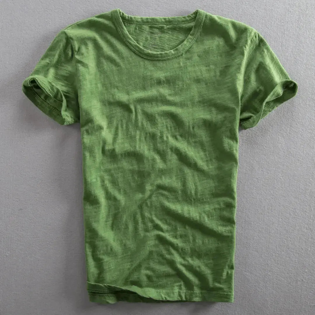 T-shirt med rund hals och slub-struktur för herr-Men's T-shirts-Fjallbarn