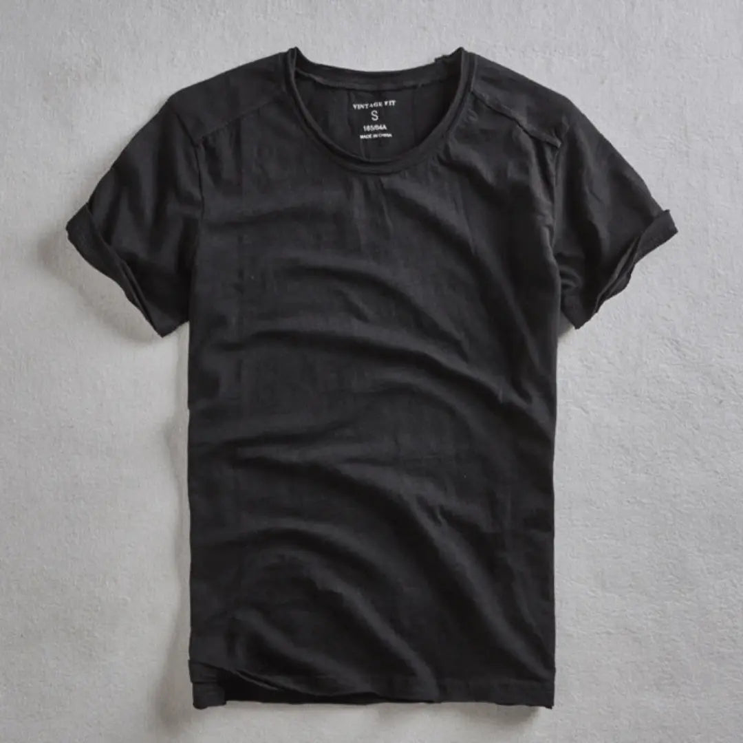 T-shirt med rund hals och slub-struktur för herr-Men's T-shirts-Fjallbarn