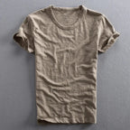 T-shirt med rund hals och slub-struktur för herr-Men's T-shirts-Fjallbarn
