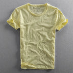 T-shirt med rund hals och slub-struktur för herr-Men's T-shirts-Fjallbarn