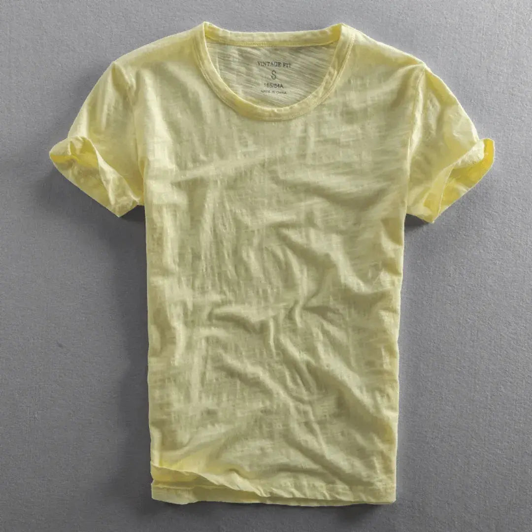 T-shirt med rund hals och slub-struktur för herr-Men's T-shirts-Fjallbarn