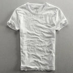 T-shirt med rund hals och slub-struktur för herr-Men's T-shirts-Fjallbarn