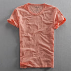 T-shirt med rund hals och slub-struktur för herr-Men's T-shirts-Fjallbarn