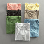 T-shirt med rund hals och slub-struktur för herr-Men's T-shirts-Fjallbarn