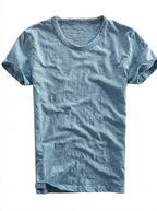 T-shirt med rund hals och slub-struktur för herr-Men's T-shirts-Fjallbarn