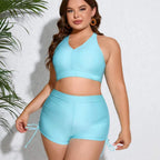 Tankiniset för dam med shorts med dragsko-Swimwear for Women-Fjallbarn