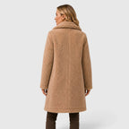 Teddy-kappa för dam med knäppning-Coats for women-Fjallbarn