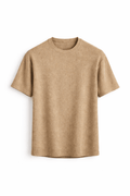 Texturerad t-shirt med rund hals för herr-T-Shirts & Polos for men-Fjallbarn