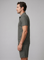 Texturerat piké- och shortsset för män-Sets for Men-Fjallbarn