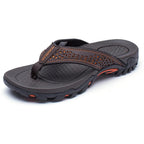 Thongsandaler för herrar med perforerad rem-Footwear for men-Fjallbarn