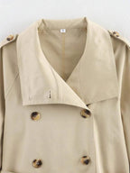 Trenchcoat för dam med bälte och knappar-Jacket for women-Fjallbarn