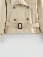 Trenchcoat för dam med bälte och knappar-Jacket for women-Fjallbarn