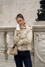 Trenchcoat för dam med bälte och knappar-Jacket for women-Fjallbarn