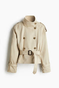 Trenchcoat för dam med bälte och knappar-Jacket for women-Fjallbarn