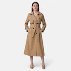 Trenchcoat för dam med bälte och spännen-Coats for Women-Fjallbarn