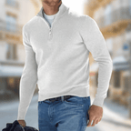 Tröja med kvartslång dragkedja för herrar-Sweaters for men-Fjallbarn