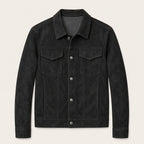 Truckerjacka i mockaimitation för herrar med tryckknappar-Jackets for men-Fjallbarn