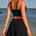 Tvådelat bikini-set med twist-detalj för dam-Swimwear for Women-Fjallbarn