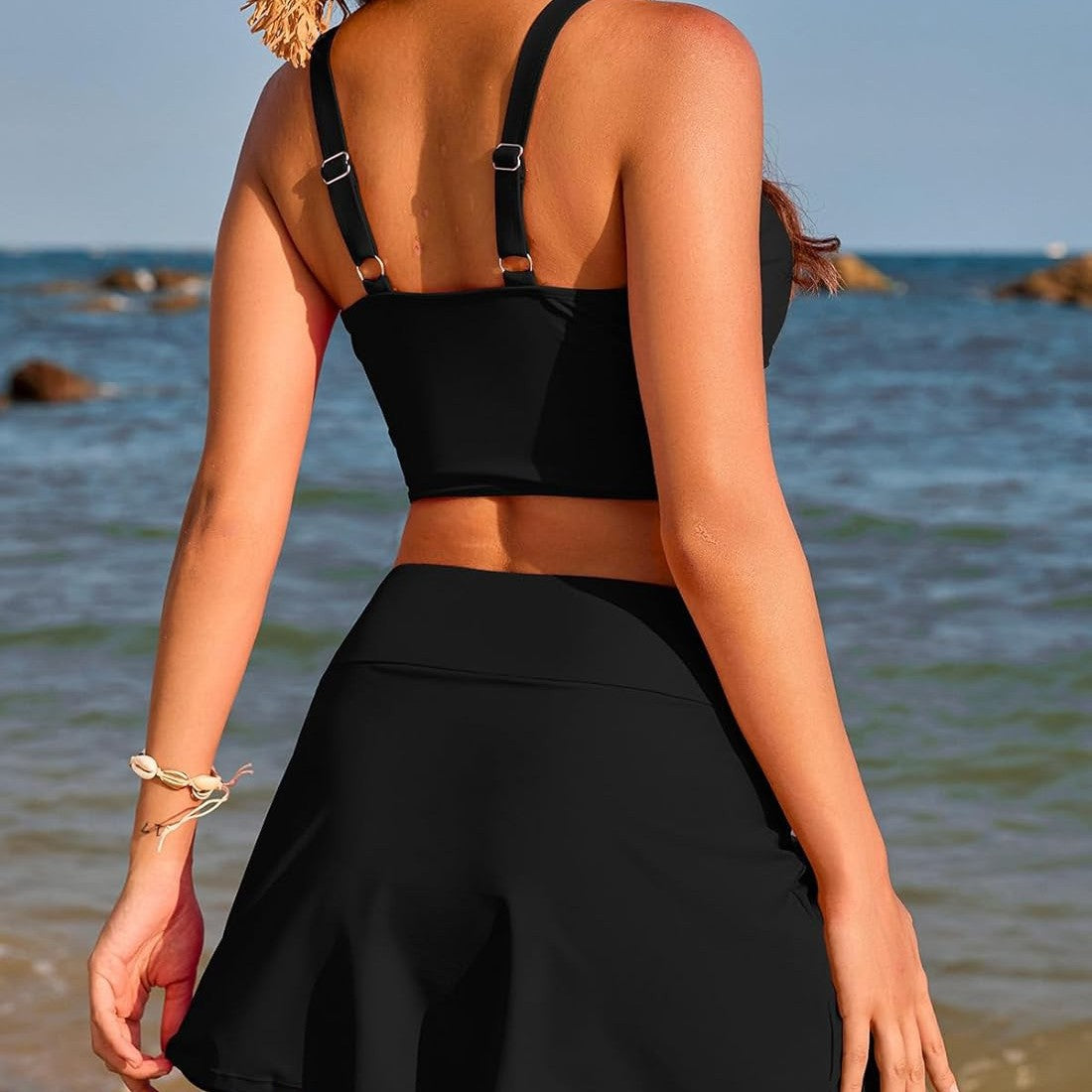 Tvådelat bikini-set med twist-detalj för dam-Swimwear for Women-Fjallbarn