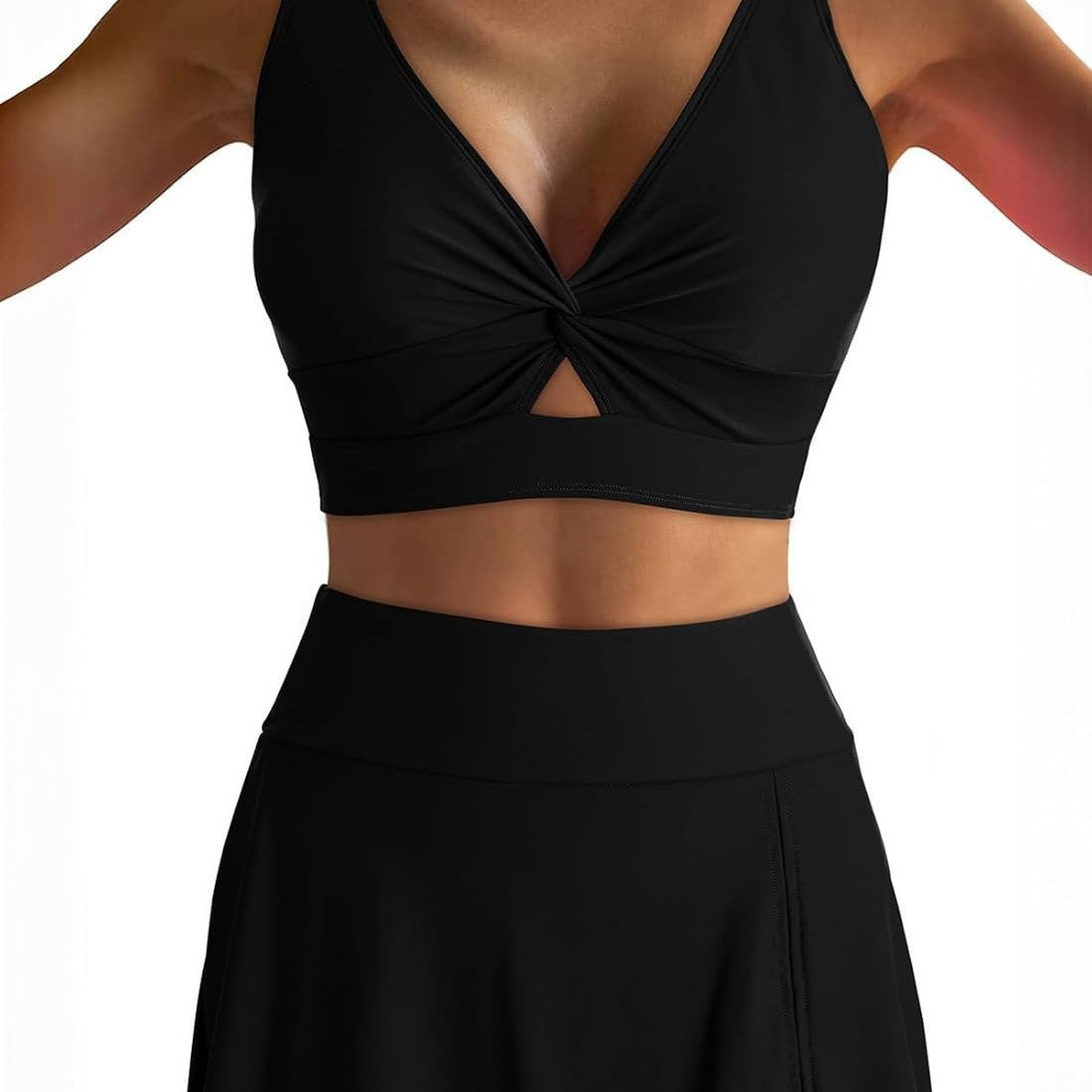 Tvådelat bikini-set med twist-detalj för dam-Swimwear for Women-Fjallbarn