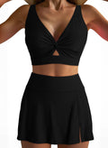 Tvådelat bikini-set med twist-detalj för dam-Swimwear for Women-Fjallbarn