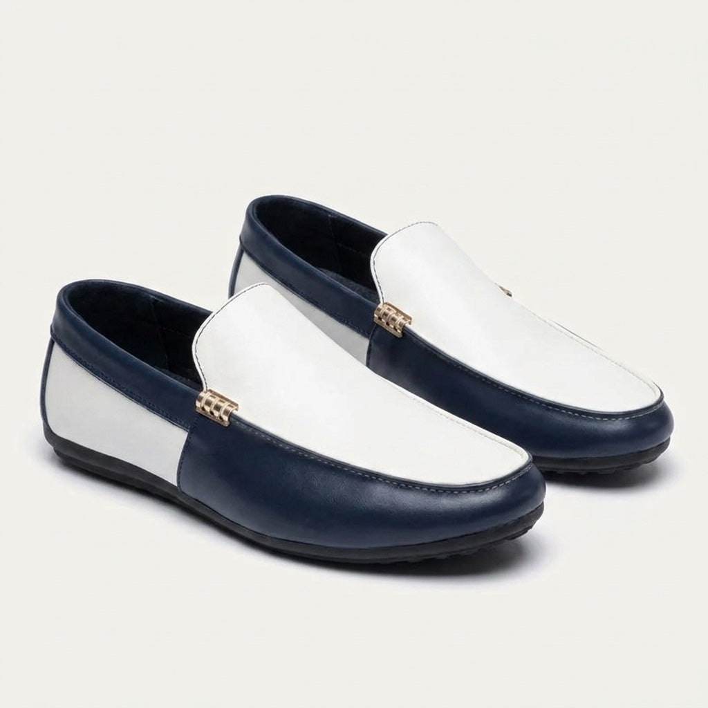 Tvåfärgade slip-on loafers för herrar-Footwear for men-Fjallbarn