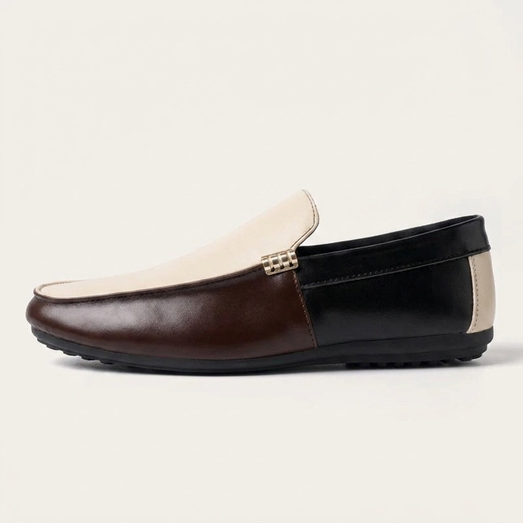 Tvåfärgade slip-on loafers för herrar-Footwear for men-Fjallbarn