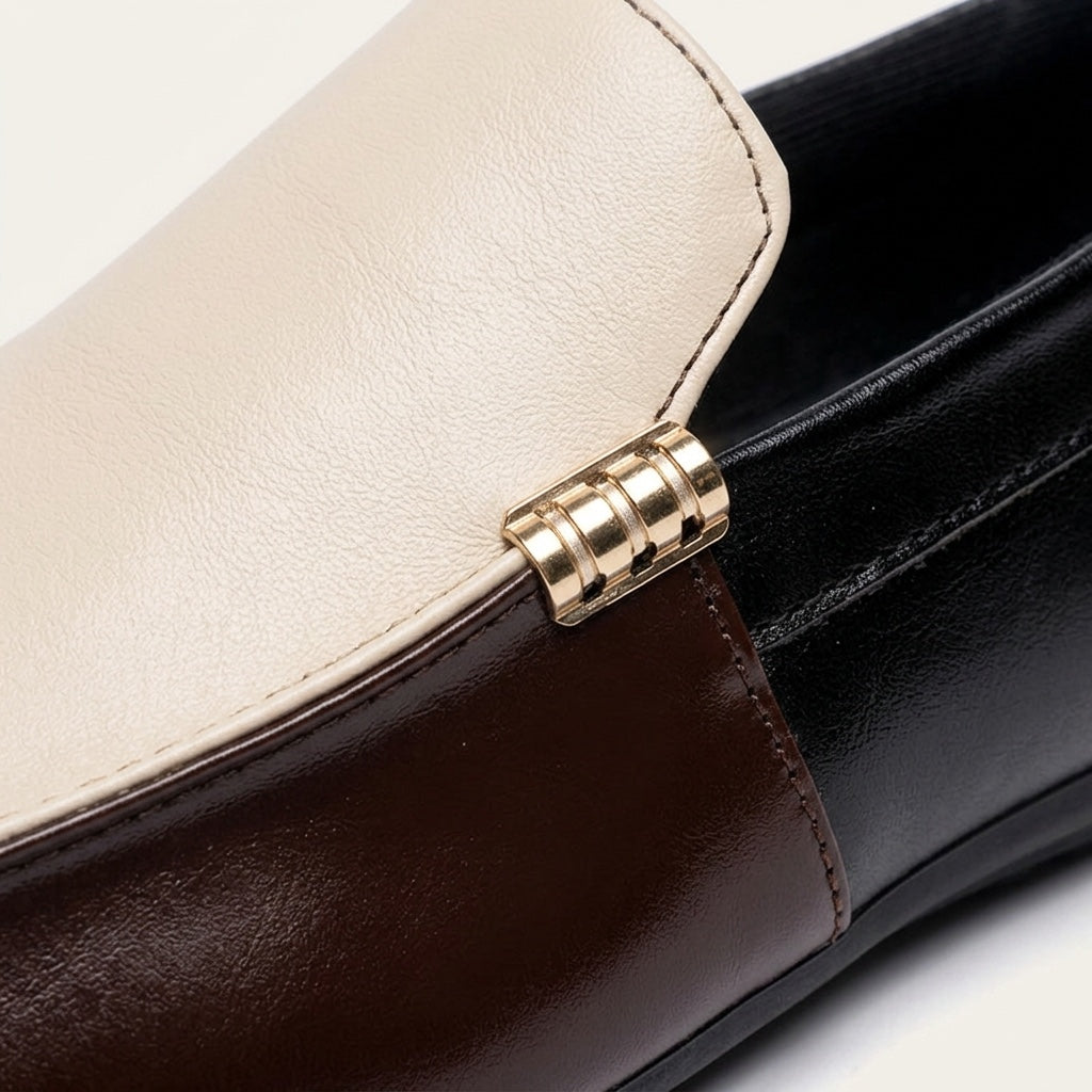 Tvåfärgade slip-on loafers för herrar-Footwear for men-Fjallbarn