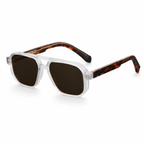Unisex fyrkantiga solglasögon med dubbelbrygga-Glasses unisex-Fjallbarn