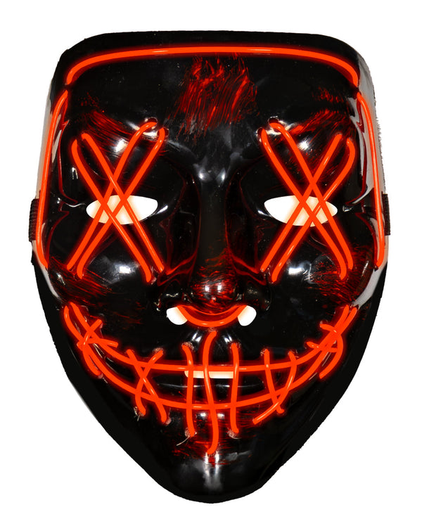 Unisex LED-upplyst Halloween-mask med stänkmönster-Halloween-Fjallbarn