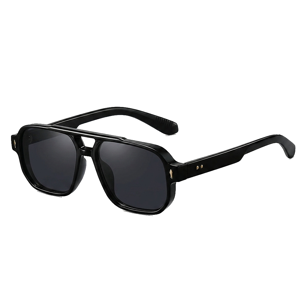 Unisex pilotsolglasögon med dubbelbrygga-Glasses for men-Fjallbarn
