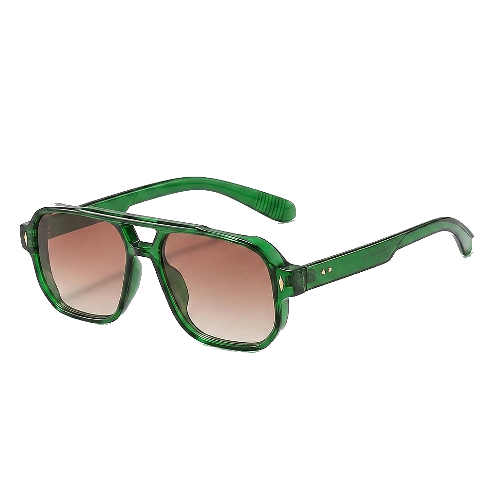 Unisex pilotsolglasögon med dubbelbrygga-Glasses for men-Fjallbarn