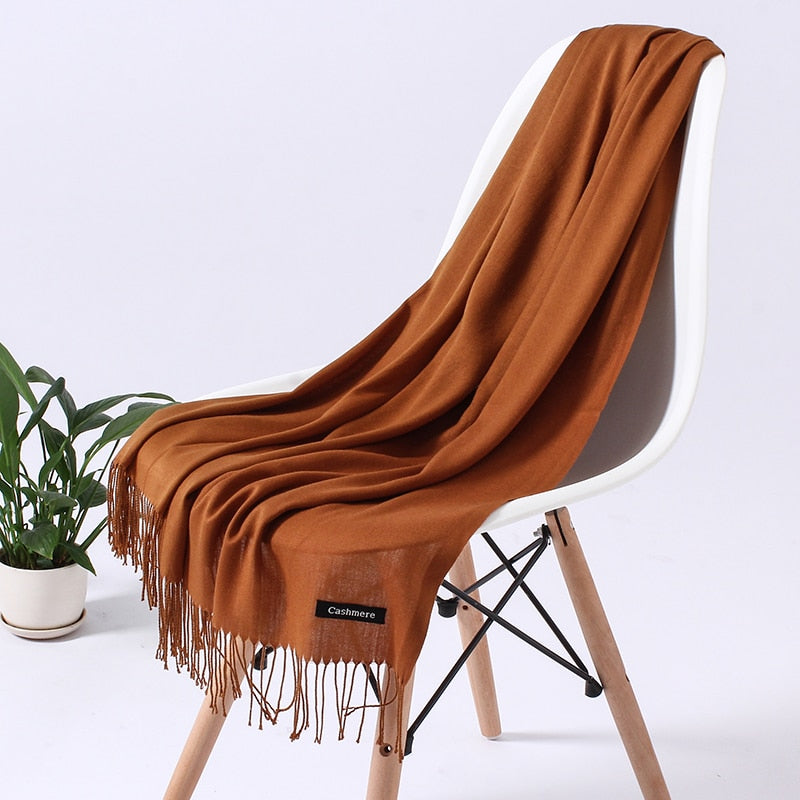 Unisex rektangulär halsduk med fransar-Accessories for Women-Fjallbarn