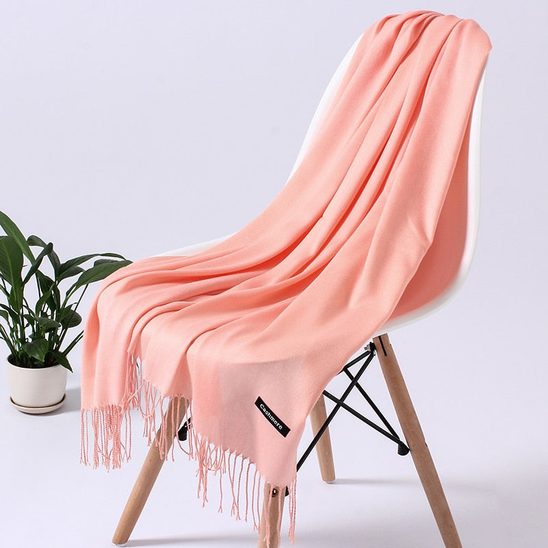 Unisex rektangulär halsduk med fransar-Accessories for Women-Fjallbarn