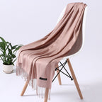 Unisex rektangulär halsduk med fransar-Accessories for Women-Fjallbarn