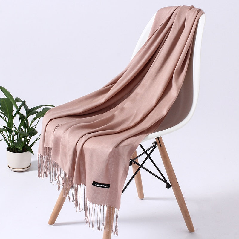 Unisex rektangulär halsduk med fransar-Accessories for Women-Fjallbarn