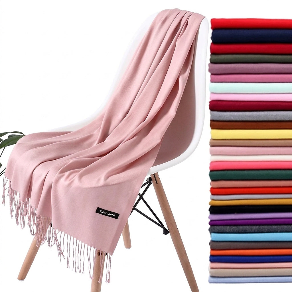 Unisex rektangulär halsduk med fransar-Accessories for Women-Fjallbarn