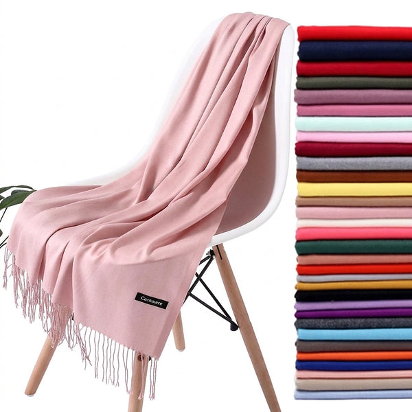 Unisex rektangulär halsduk med fransar-Accessories for Women-Fjallbarn