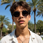 Unisex Runda solglasögon med tunna bågar-Glasses for men-Fjallbarn