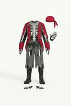 Unisex Skelettpirat Halloween-kostym-Halloween-Fjallbarn