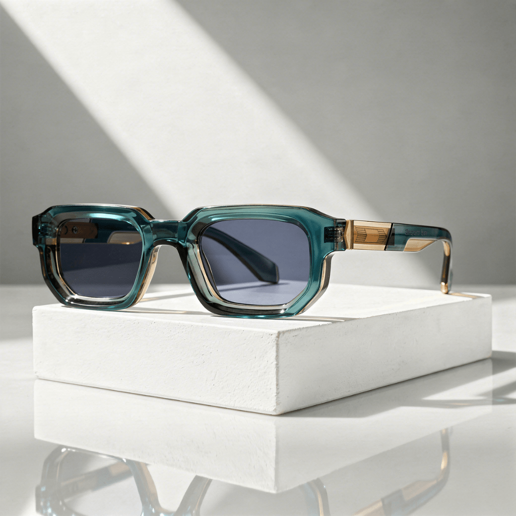 Unisex solglasögon med rektangulär båge-Glasses for women-Fjallbarn