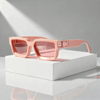 Unisex solglasögon med rektangulär båge och metalldetaljer-Sunglasses-Fjallbarn