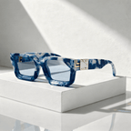 Unisex solglasögon med rektangulär båge och metalldetaljer-Sunglasses-Fjallbarn